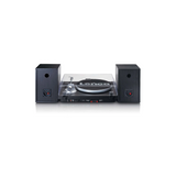 Lenco LS-500BK - Record player with built-in amplifier and Bluetooth plus Bookshelf Speakers (Black)