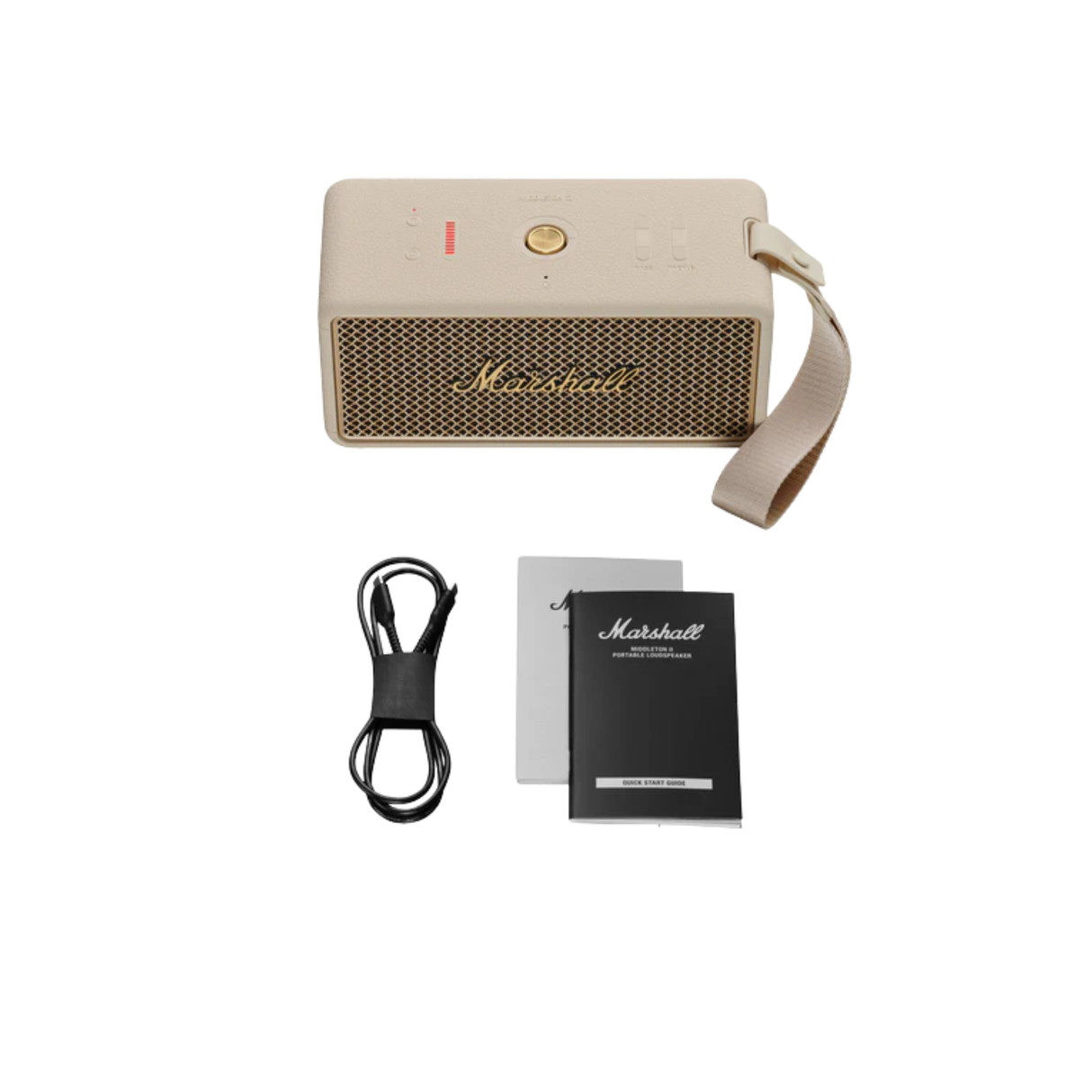 Marshall Middleton II - Portable Bluetooth Speaker (Cream) (Over 30 Hours Playtime, IP67 Waterproof)