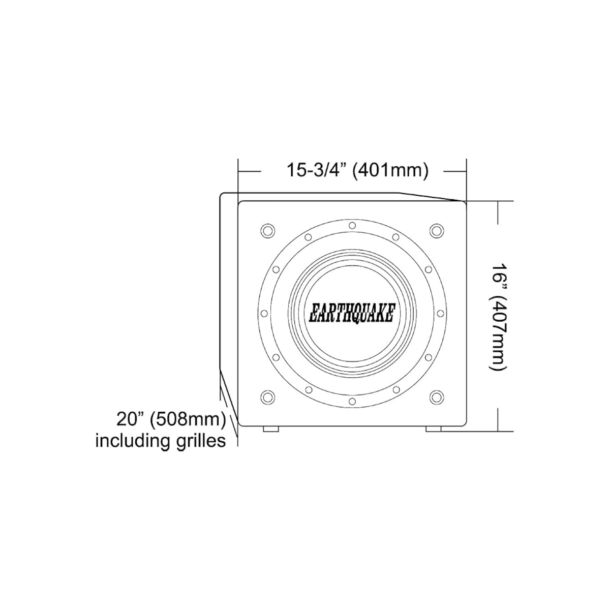 Earthquake LU-12 - 12 Inches Powered Subwoofer with Passive (1200 Watts)