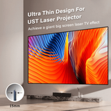 Fscreen Aura - Fresnel Grey ALR Ultra Short Throw Projection Screen Fixed Frame Screen 150 Inches