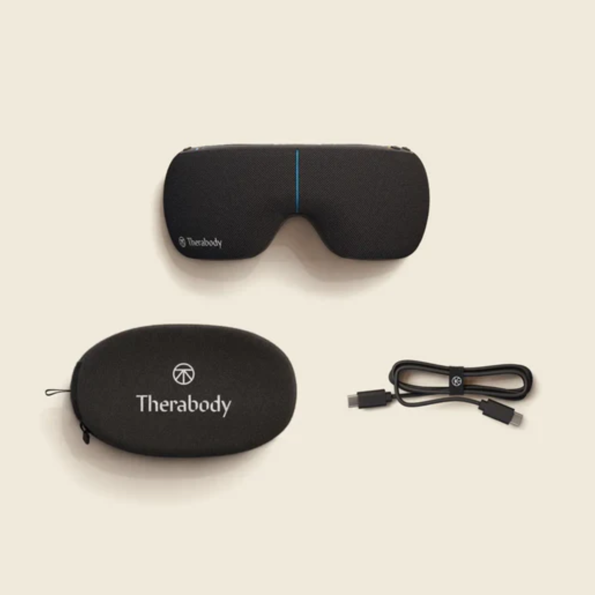 Therabody SmartGoggles (2nd Generation) Heated Eye Mask & Eye Massager - Blackout Sleep Mask & Temple Massage for Personalized Relaxation, Stress Relief (Black)