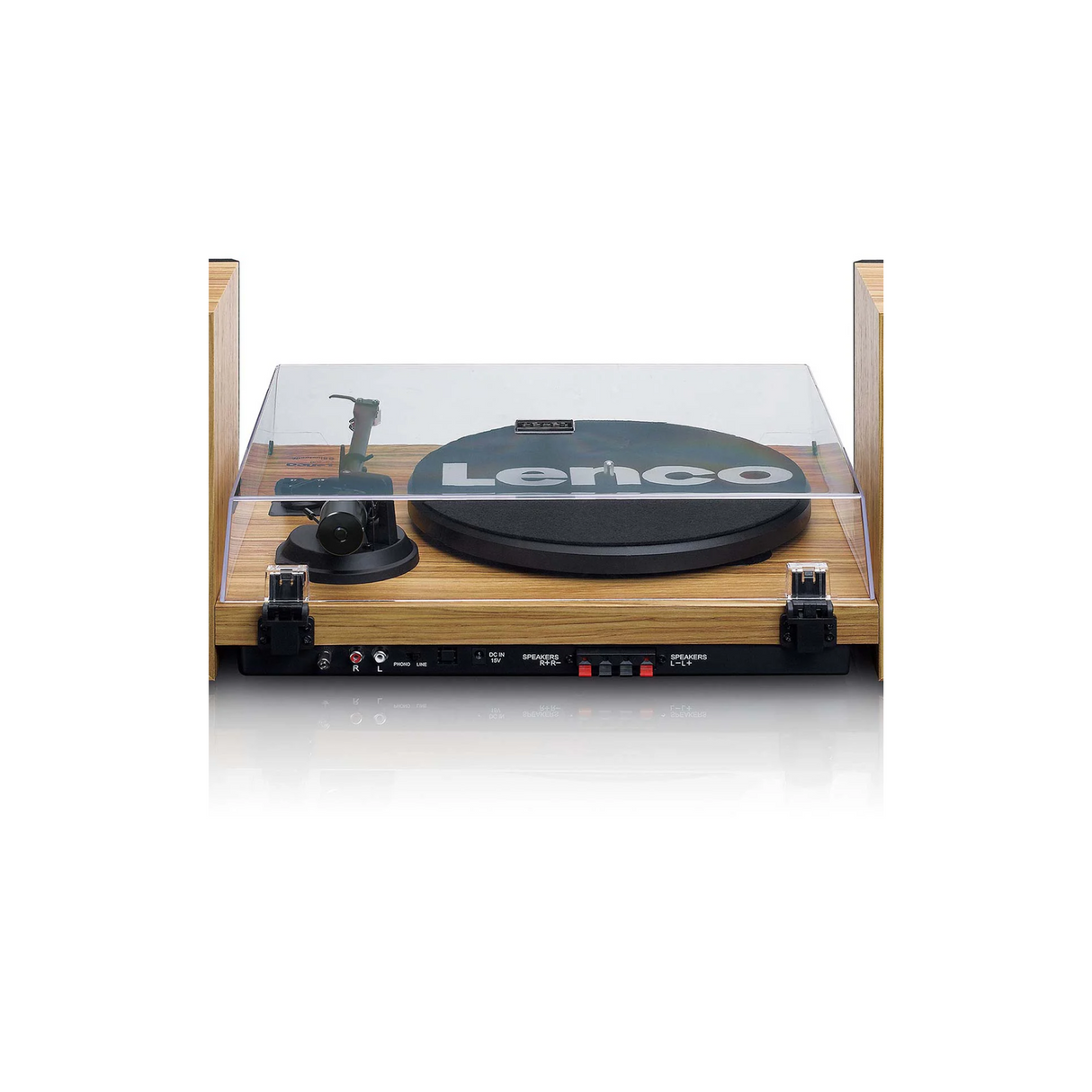 Lenco LS-500OK - Record player with built-in amplifier and Bluetooth plus Bookshelf Speakers (Wood)