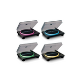 Lenco LS-50LED BK - Record Player with PC encoding, speakers and lights (Black)
