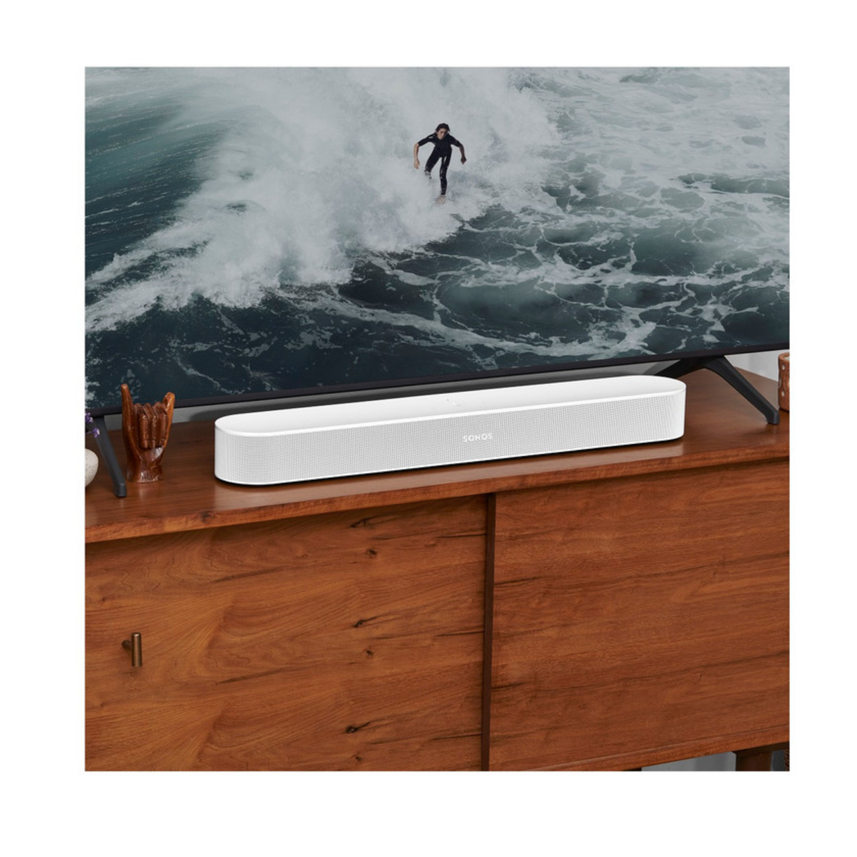 Sonos Beam Gen 2 Compact Wireless Dolby Atmos Soundbar + Sonos Sub Mini (White) (Bundle Pack)