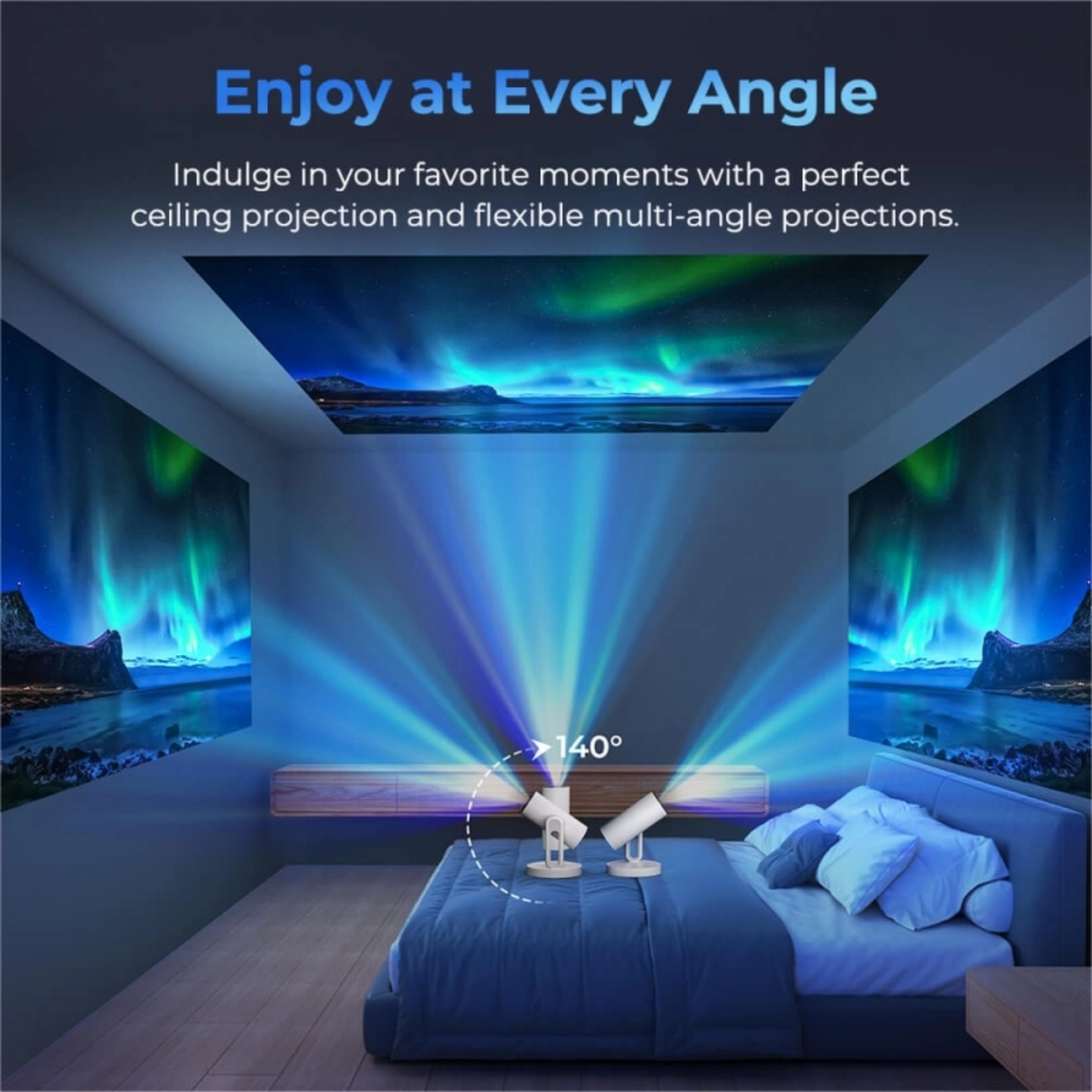 ETOE Starfish Plus - 300 Lumens 1080P Full HD DLP Google TV Smart Portable Projector