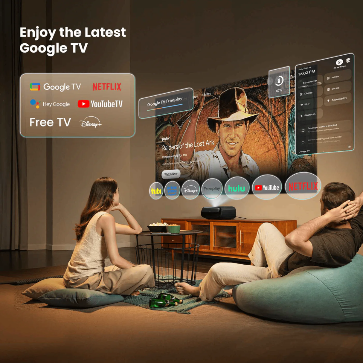 JMGO O2S Ultra 4K Triple Laser Ultra-Short Throw Projector