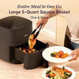 COSORI Air Fryer 5 QT (CAF-L501) (4.7 Litre) 1500W Fast Cooking 9 Preset Menu, 30 Recipes Cookbook, Grill, Broil, Roast, Toast, Bake, Reheat, Defrost, Digital Touch Panel