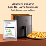 COSORI Air Fryer 5 QT (CAF-L501) (4.7 Litre) 1500W Fast Cooking 9 Preset Menu, 30 Recipes Cookbook, Grill, Broil, Roast, Toast, Bake, Reheat, Defrost, Digital Touch Panel