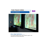Akia Screens AK-FF100WH2 - 100 Inches CineWhite Fixed Frame Projection Screen (16:9) (8K / 4K Ultra HD 3D Ready HDR Compatible)
