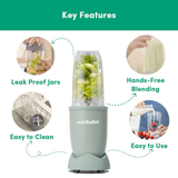 Nutribullet Pro Blender High-Speed Nutrient Extractor - 900W Black with 3 Unbreakable Jars & 2 Blade Set (Wet & Dry) (Jade)
