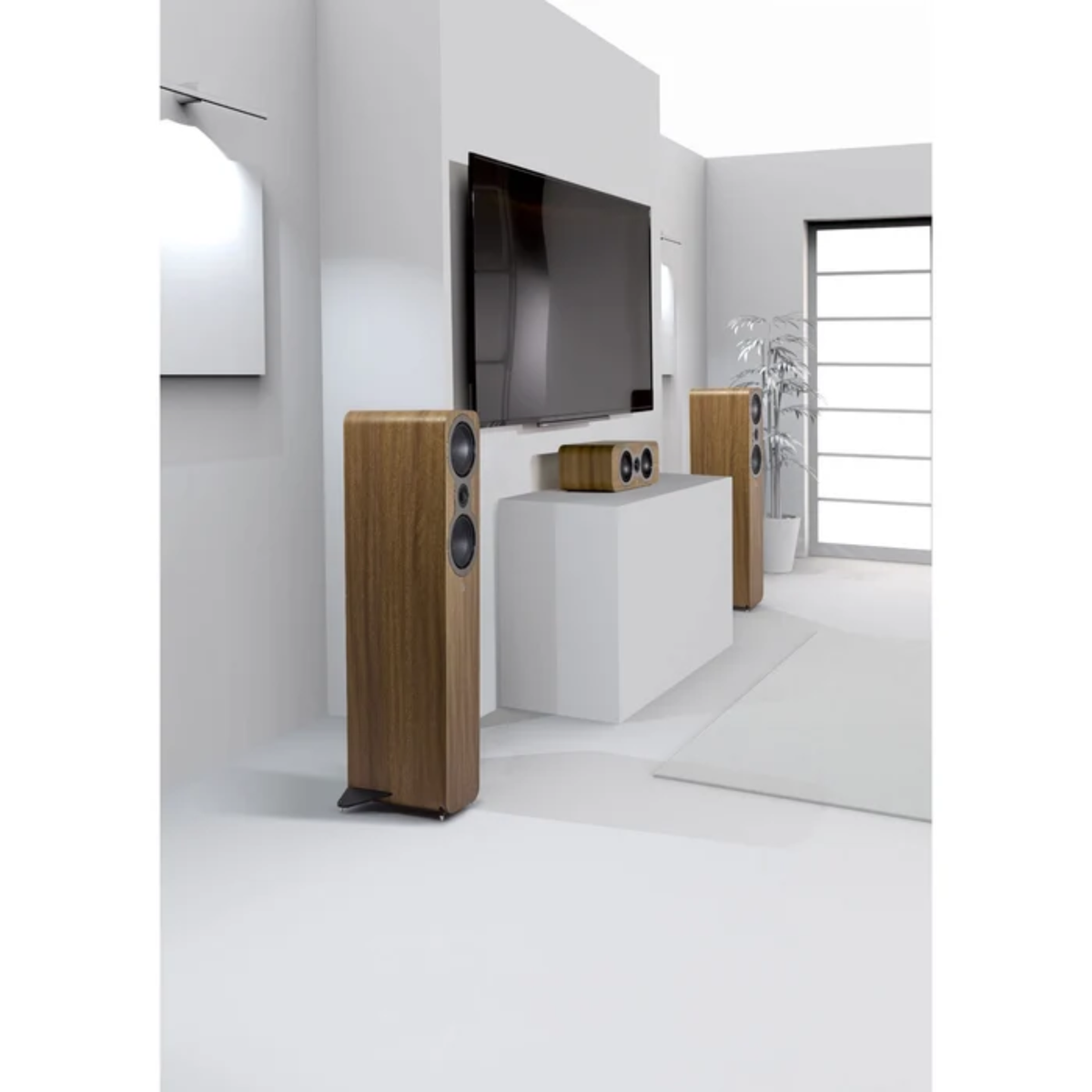 Q Acoustics 3040C - 2-Way Floorstanding Speakers (Pair) (Oak)