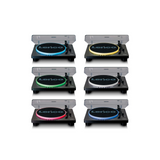 Lenco LS-50LED BK - Record Player with PC encoding, speakers and lights (Black)