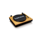 Lenco LS-300WD - Record Player with Bluetooth and two Bookshelf speakers (Wood)