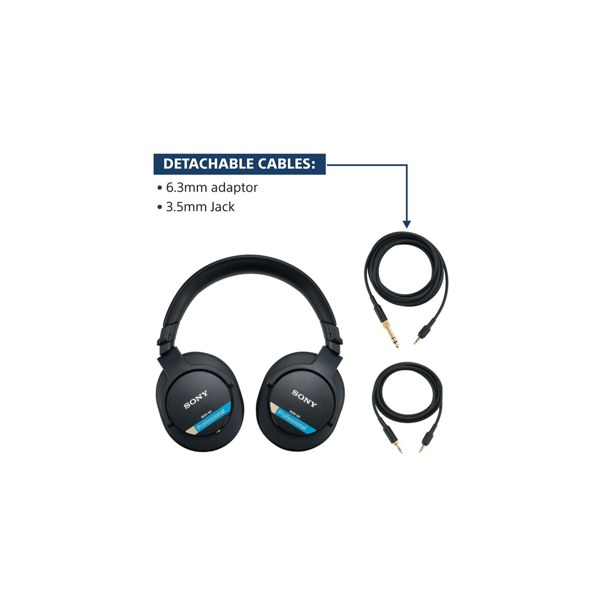 Sony MDR-M1 Wired High Resolution Monitor Headphones, Closed Back Design for Audiophile (Black)