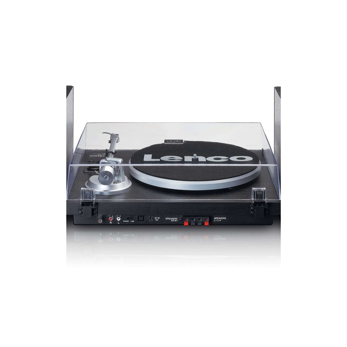 Lenco LS-500BK - Record player with built-in amplifier and Bluetooth plus Bookshelf Speakers (Black)