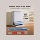 Ecovacs Deebot T90 Pro Omni - 2-in-1 Robot Vacuum Cleaner & Mop, 30000 Pa Blast Suction, Self-Empty & Self-Wash Omni Station, Extra-Long Roller, AI Re-Mop 2.0, PowerBoost Technology
