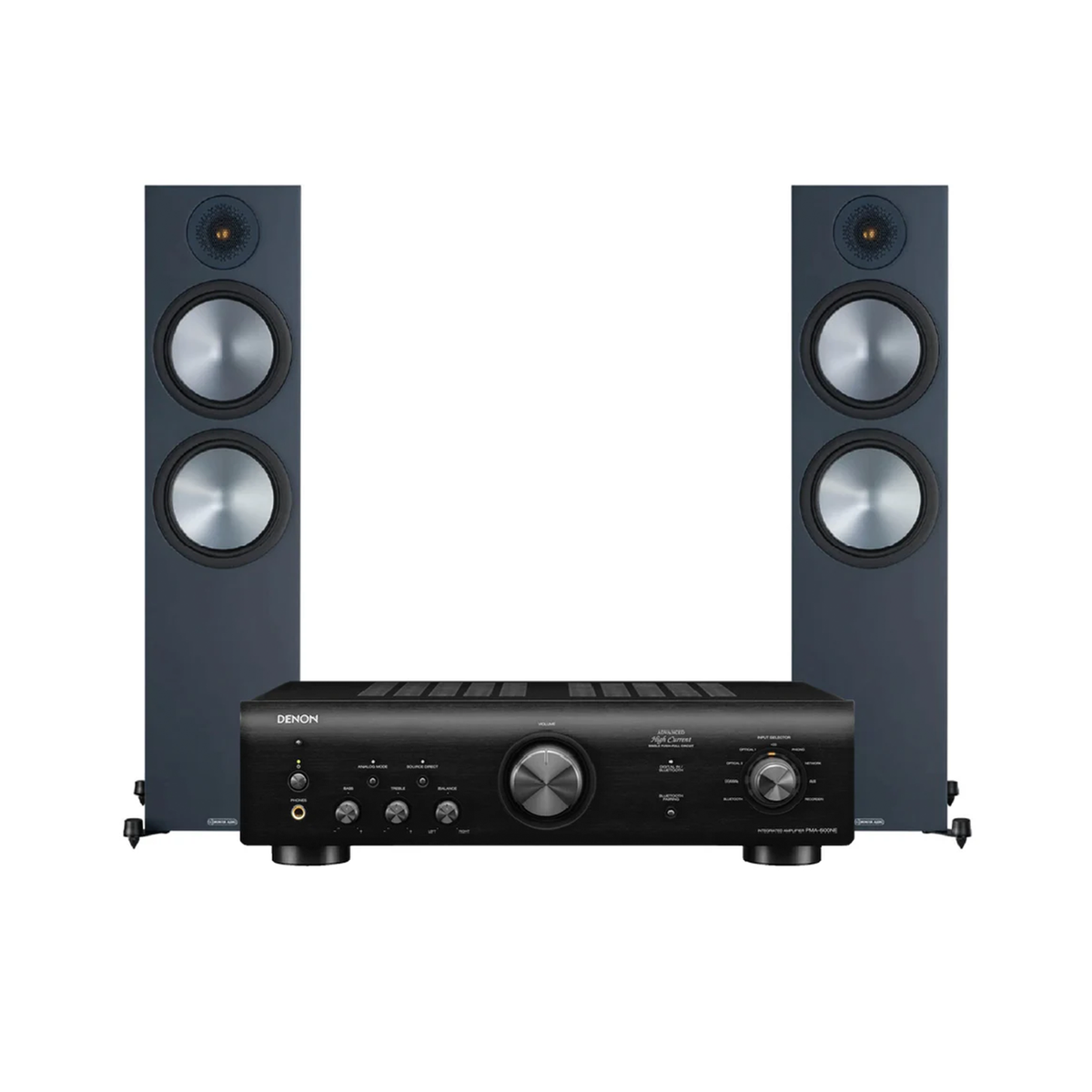 Monitor Audio Bronze 500 Speakers + Denon PMA-900HNE Amplifier