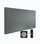 Klara NoirMatte Series NM-100G - 100 Inches 4K UHD Ultra Slim Grey ALR Long Throw Fixed Frame Projection Screen (16:9)