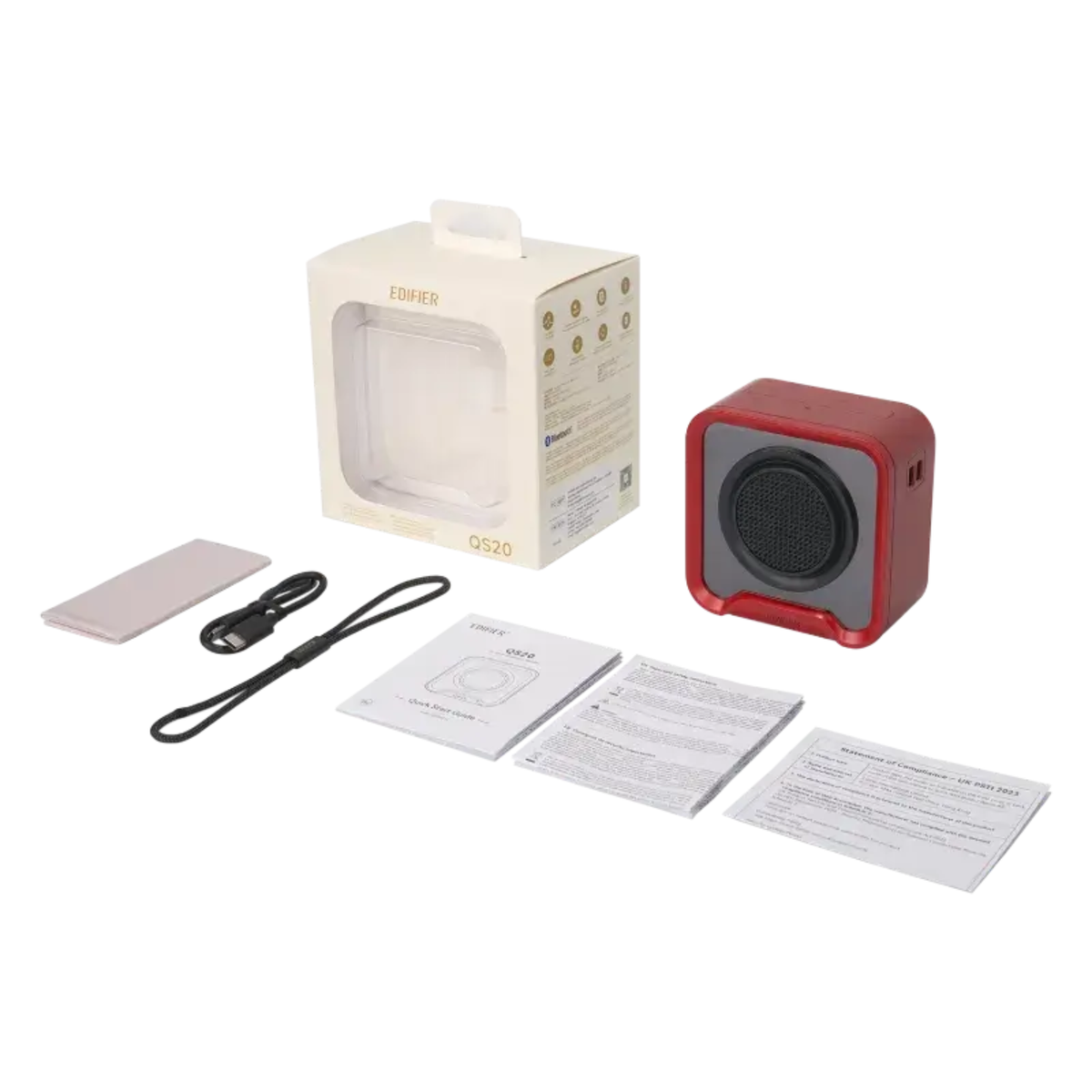 Edifier QS20 Portable Bluetooth Speaker with Ambient Lighting (Red)