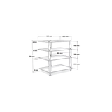 Norstone Bergen 2 Hifi AV Rack (Black)