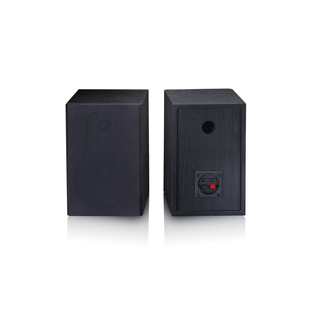 Lenco LS-500BK - Record player with built-in amplifier and Bluetooth plus Bookshelf Speakers (Black)
