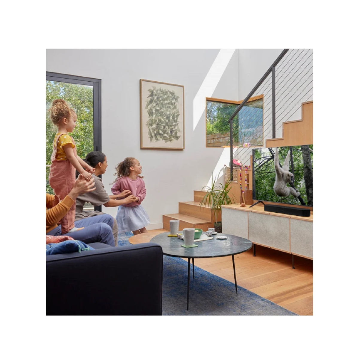 Sonos Beam Gen 2 Dolby Atmos Soundbar + Sonos Era 100 Wireless Speaker (Set of 2) - Bundle Pack (Black)