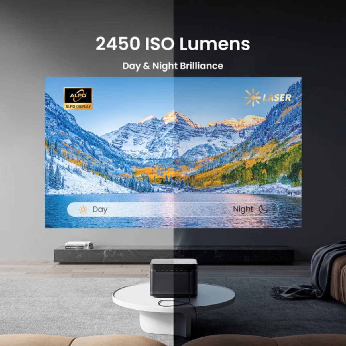 Dangbei DBOX02 PRO - 2450 Lumens Google TV 4K UHD Laser Projector