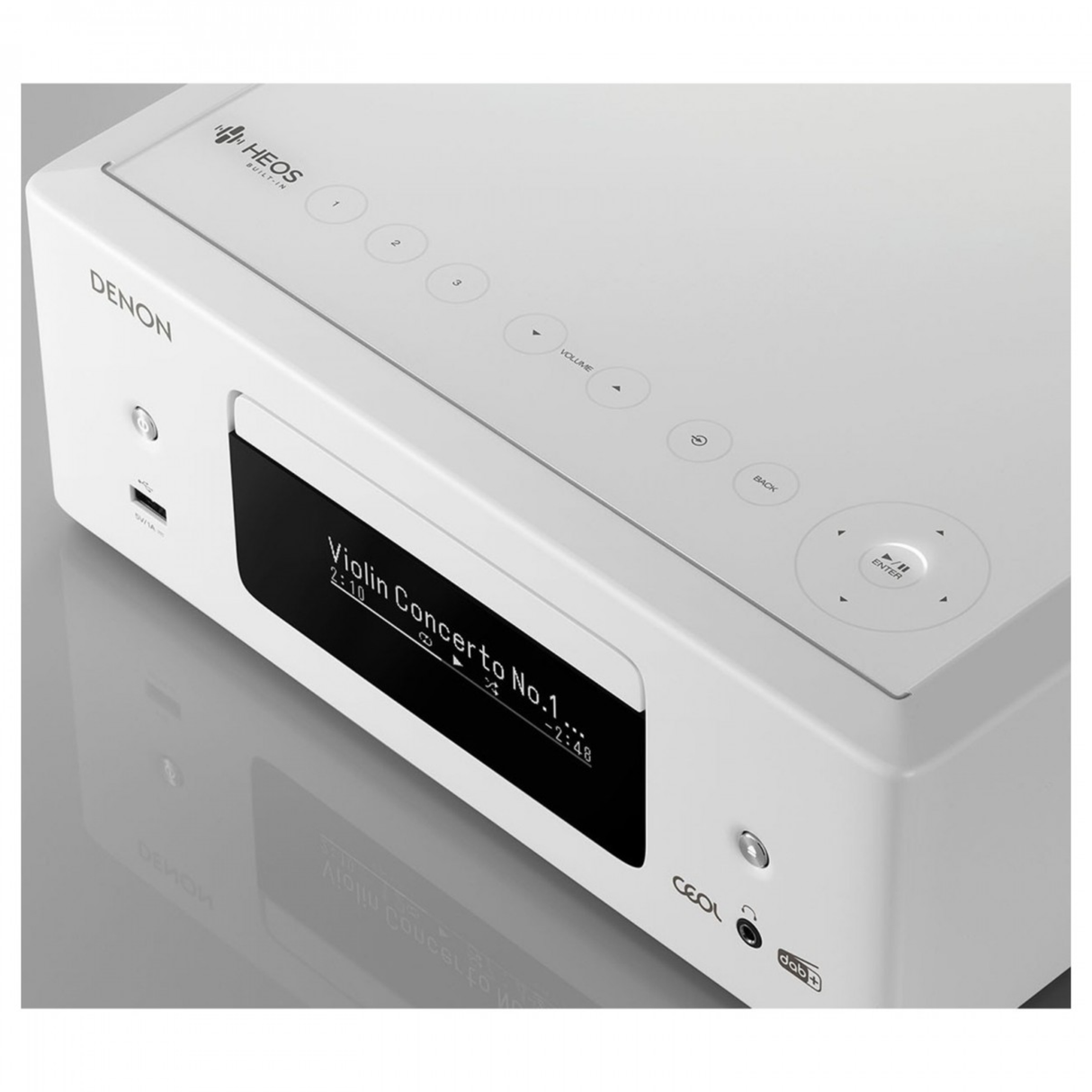 Denon Ceol RCD-N12 HiFi System with CD, Wifi, Bluetooth and FM/AM Tuner (White)