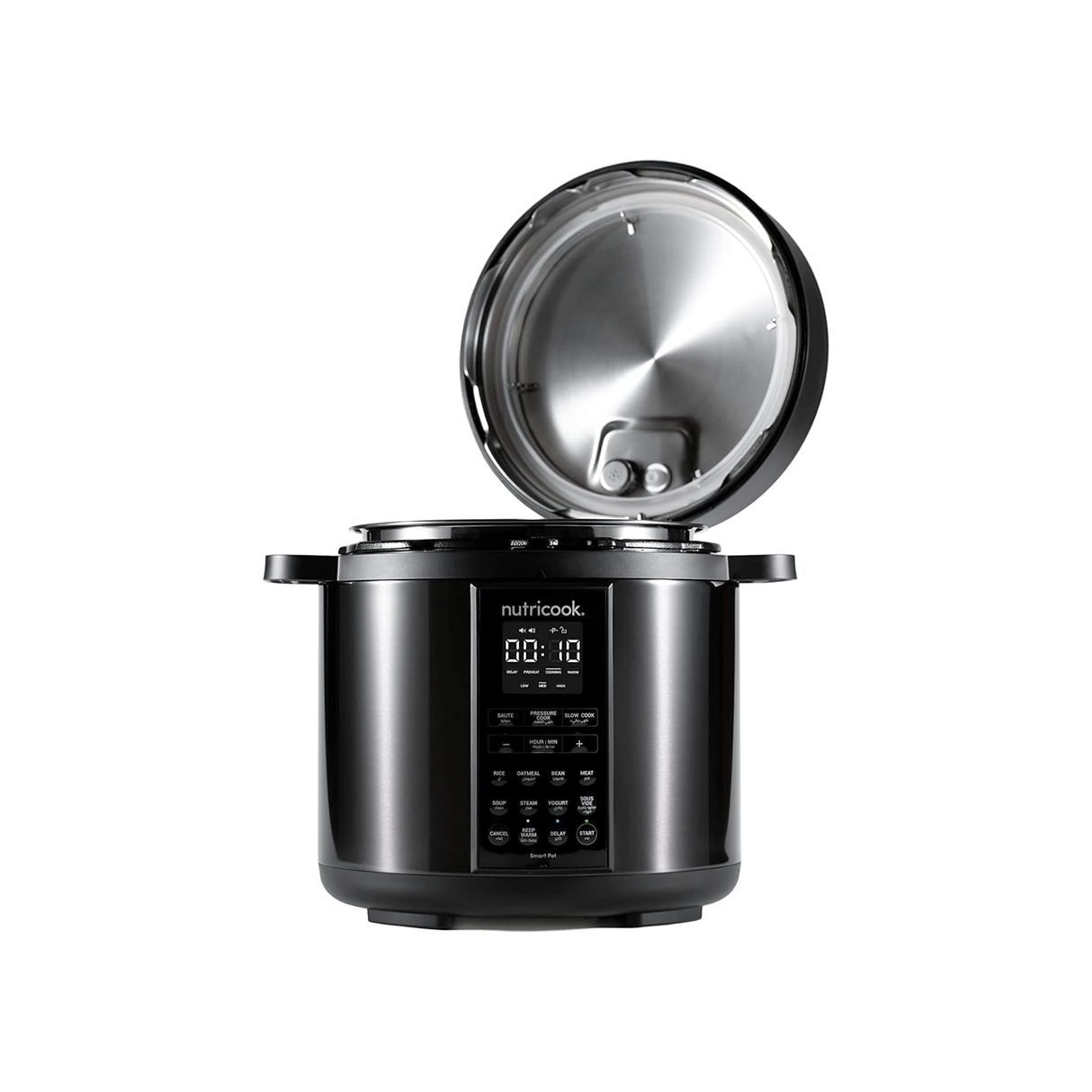 Nutricook 8 QT - 7.7 Litre Stainless Steel Smart Pot 2, 1000W, 9-in-1 Electric Pressure Cooker, Slow Cooker, Rice Cooker, Steamer, Sauté, Sous Vide, Yogurt Maker, Smart Lid, Delay Start