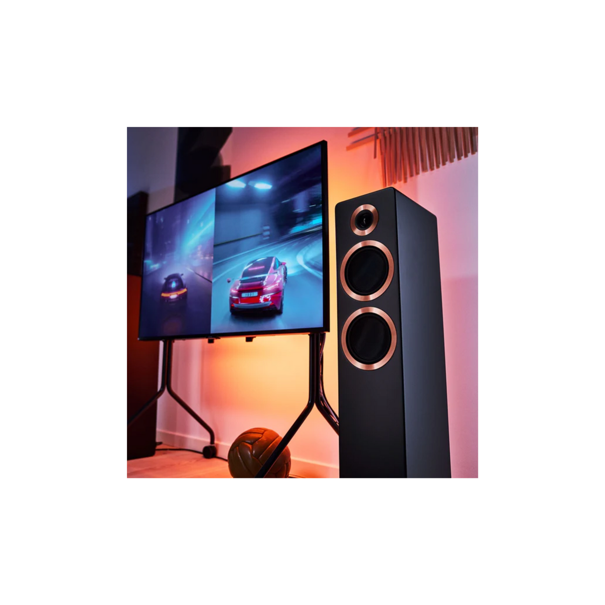 Argon Audio Forte A55 Wifi - Wifi Enabled Powered Floor Standing Speaker with HDMI ARC (Pair) (Black)