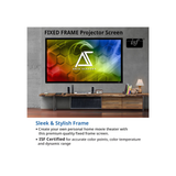 Akia Screens AK-FF110WH2 - 110 Inches CineWhite Fixed Frame Projection Screen (16:9) (8K / 4K Ultra HD 3D Ready HDR Compatible)