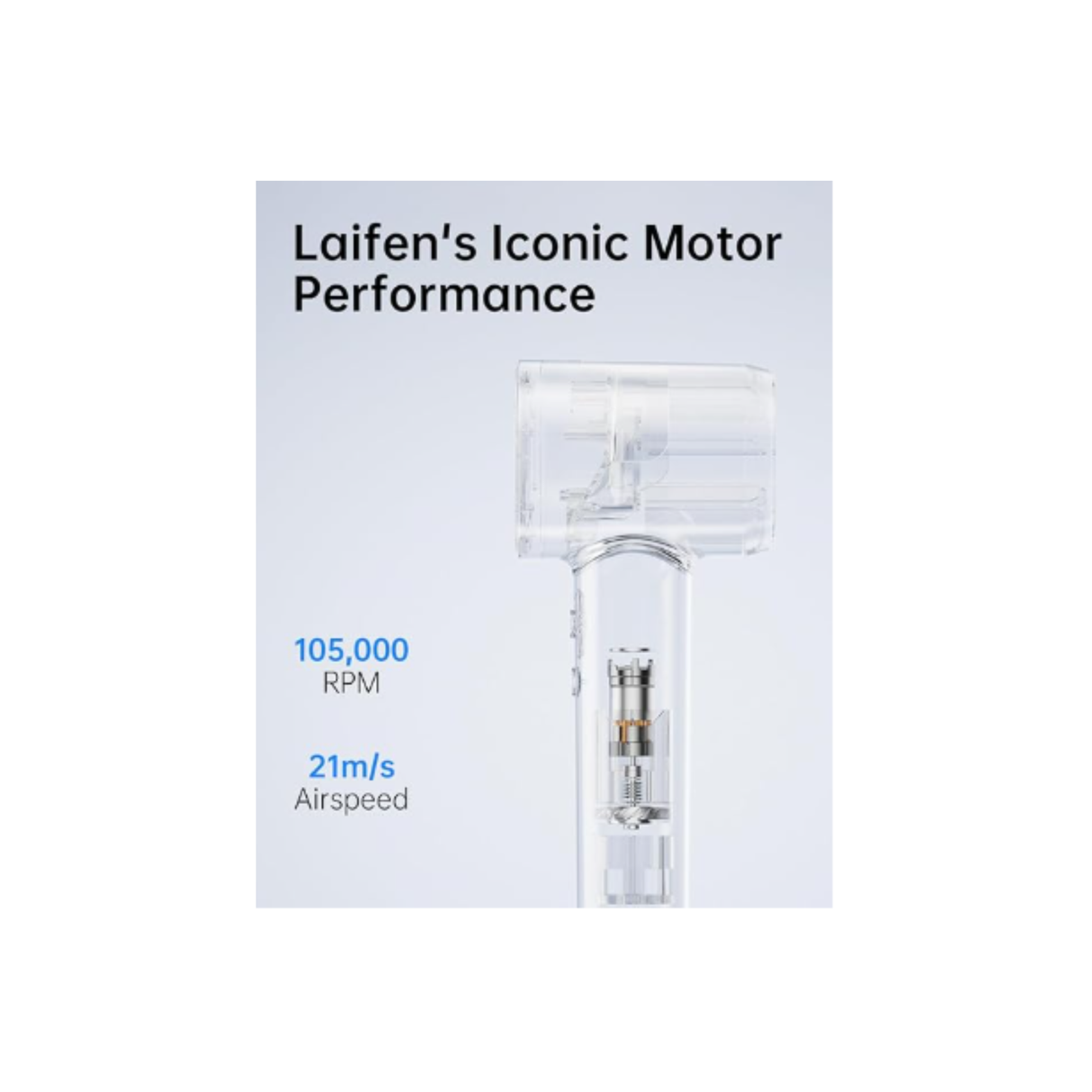 Laifen SE Hair Dryer -  200 Million Negative Ionic Blow Dryer with 105,000 RPM Brushless Motor 1400W Powerful Fast Drying High-Speed Low Noise Hairdryer with Magnetic Attachments (White)
