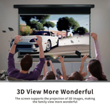 Vividstorm PRO Slimline Tab Tension Ultra short Throw Ambient Light Rejecting Drop Down Motorised Projection Screen 130 Inches