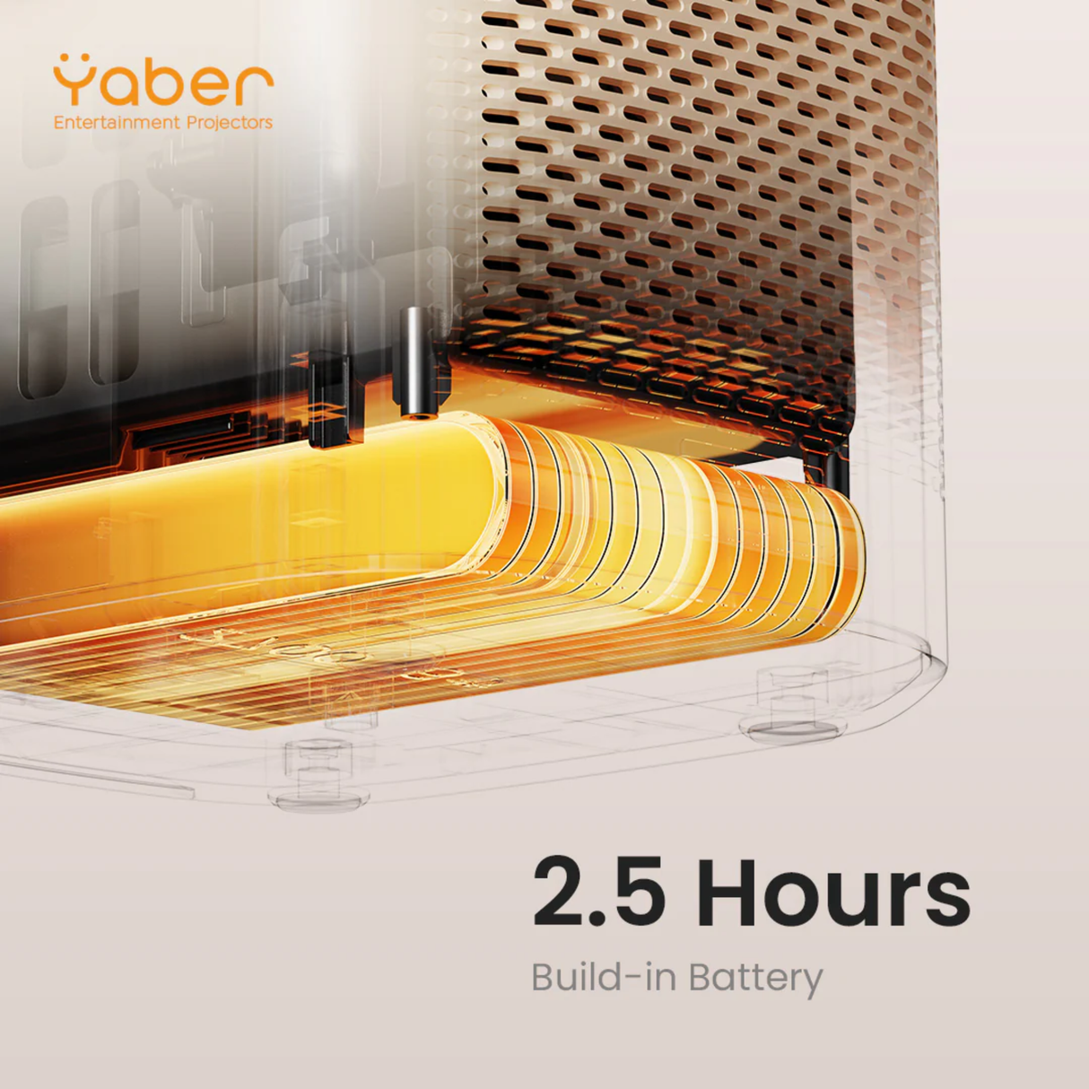 Yaber T2 Plus - Google TV Smart 1080P Full HD Projector Portable Projector with Rechargeable Battery