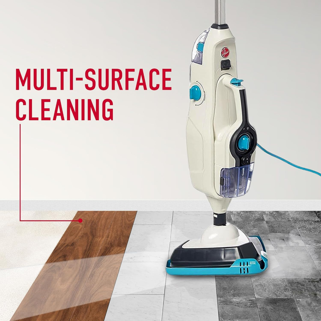 Hoover Steam Fresh Combi 2 in 1 Multi-Surface Powerful Steam Mop & Detachable Handheld Vacuum Cleaner with 10 Accessories