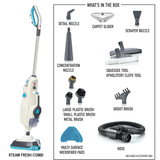 Hoover Steam Fresh Combi 2 in 1 Multi-Surface Powerful Steam Mop & Detachable Handheld Vacuum Cleaner with 10 Accessories