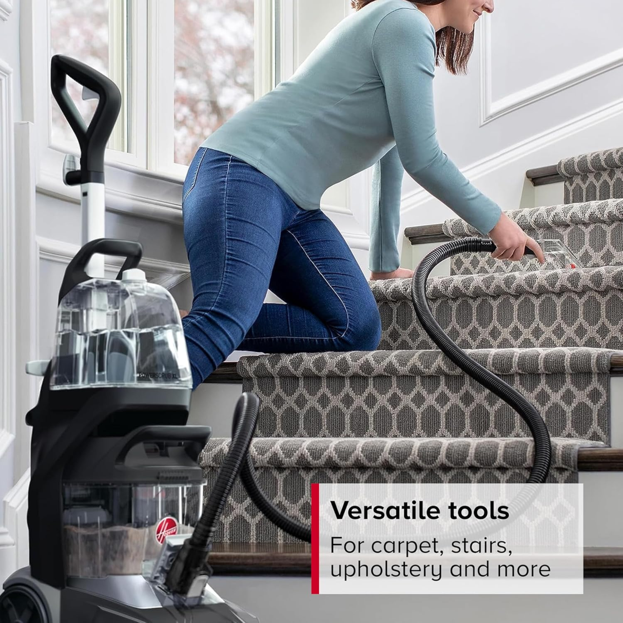 Hoover Powerscrub XL - Pet Carpet Cleaner & Hard Floor Vacuum Cleaner for Home & Office, SpinScrub XL for tough stains and HeatForce for fast drying