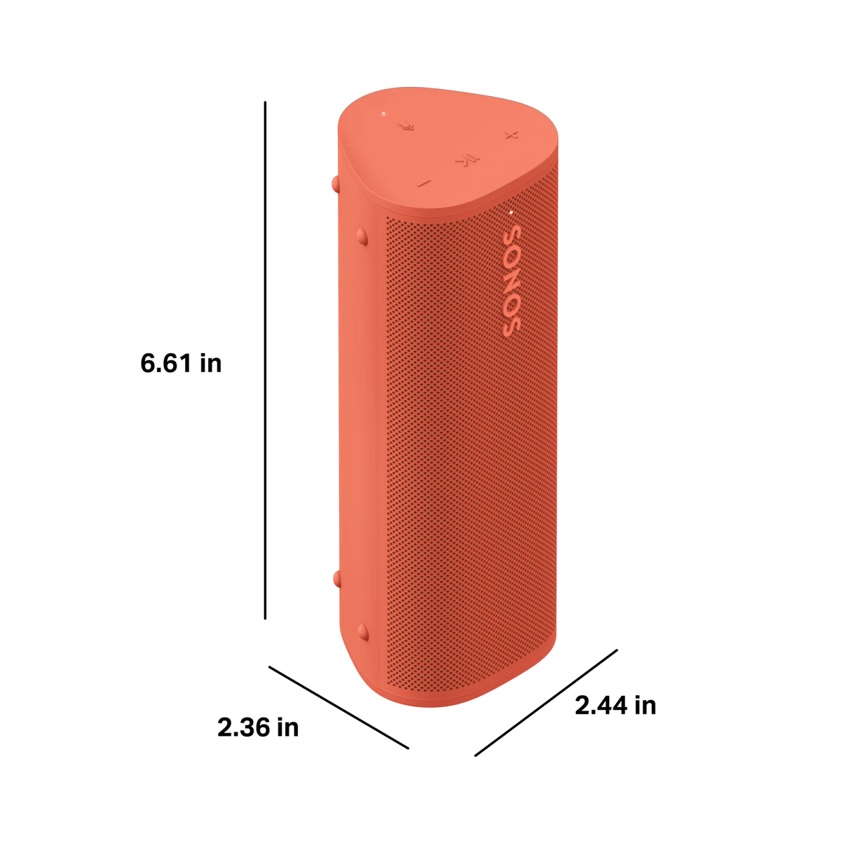Sonos Roam 2 - Lightweight Portable Waterpoof Speaker with Bluetooth, WiFi, 10 Hour Battery Life and Voice Control (Sunset)