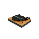 Lenco LS-300WD - Record Player with Bluetooth and two Bookshelf speakers (Wood)