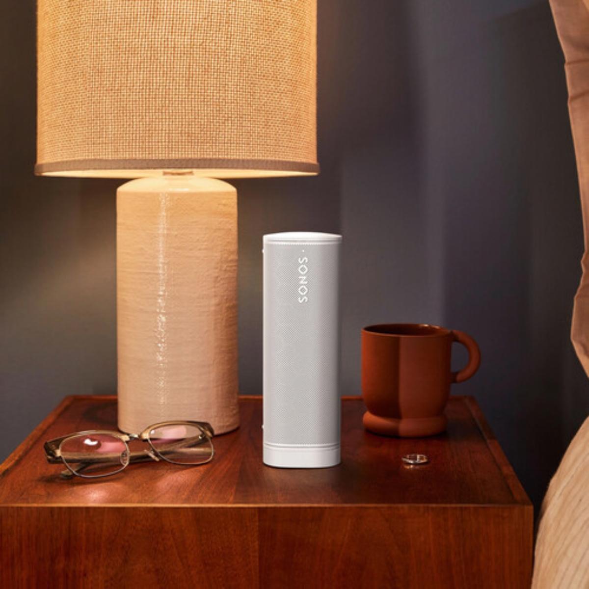 Sonos Roam 2 - Lightweight Portable Waterpoof Speaker with Bluetooth, WiFi, 10 Hour Battery Life and Voice Control (White)