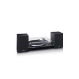 Lenco LS-500BK - Record player with built-in amplifier and Bluetooth plus Bookshelf Speakers (Black)
