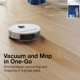 Ecovacs DEEBOT N30 White - 2 in 1 Robot Vacuum Cleaner & Mop (10000 Pa Suction, 5200mAh Battery, Zero Tangle 2.0 Technology, Advanced TrueMapping, Maps 1100 sq ft in just 8 mins)