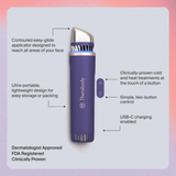Therabody TheraFace Depuffing Wand – Cold and Heat Skincare Treatment to depuff and Glow (Indigo)