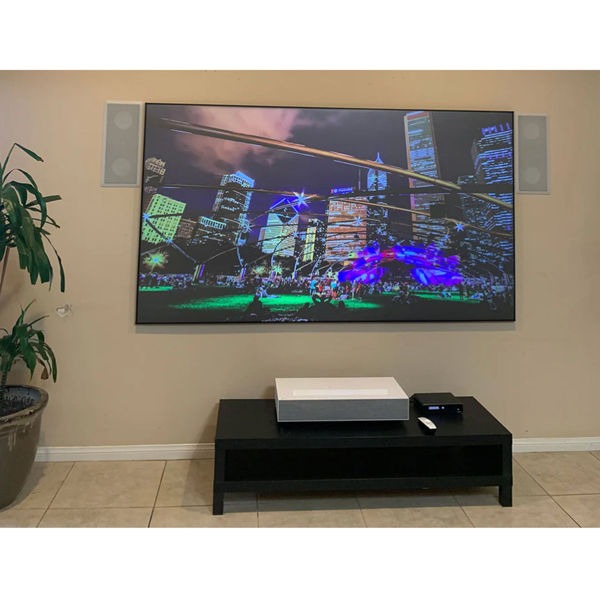 Elite AR100H-A8K - 100 Inches Aeon Acoustic CineWhite ® A8K Fixed Frame Projection Screen Series (16:9)