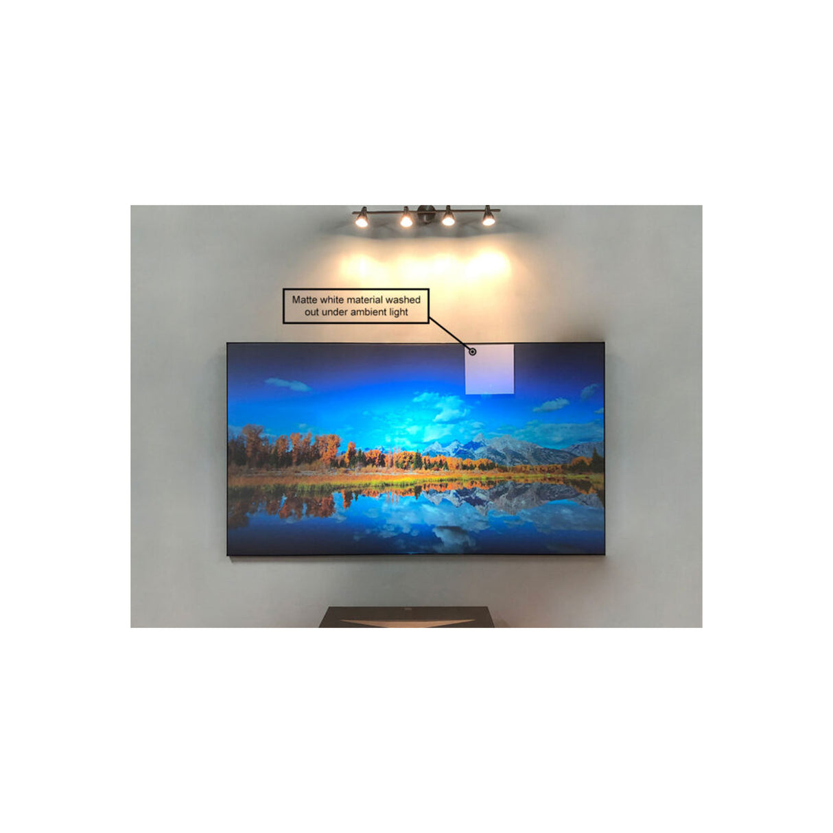 Elite Screens AR103H-CLR2 - 103 Inches Aeon Cinegrey 4K/8K Ambient/Ceiling Light Rejection Fixed Frame Projection Screen