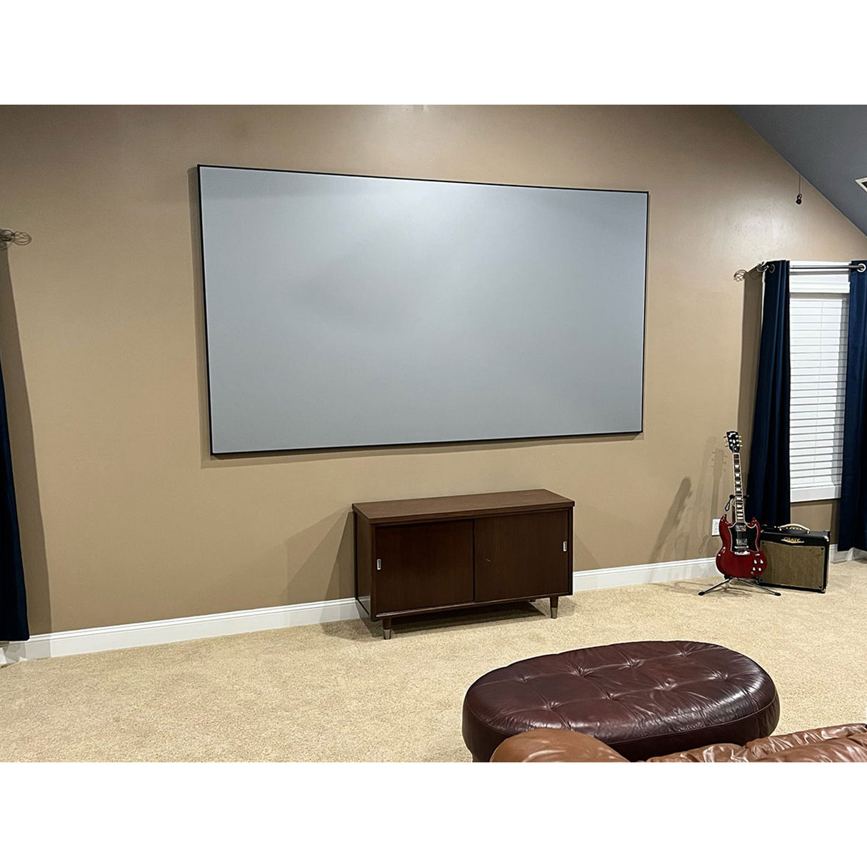 Elite Screens AR110-ATD4-A8K Aeon Series - 110 Inches Acoustic CineGrey 8K Ambient Light Rejection Edge Free/Edgeless Fixed Frame  Projection Screen