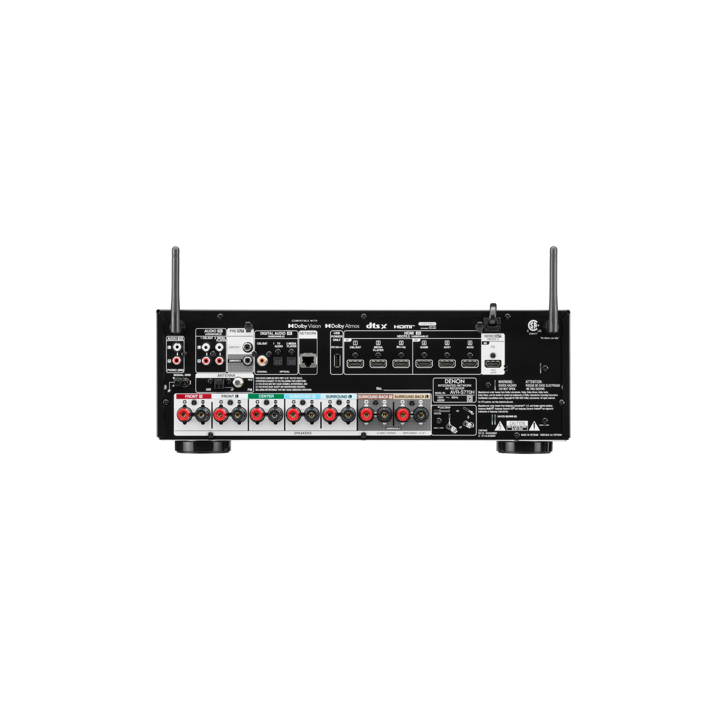 Denon AVR-X2700H 7.2-Kanal AV-Receiver, Hifi Verstärker, Alexa
