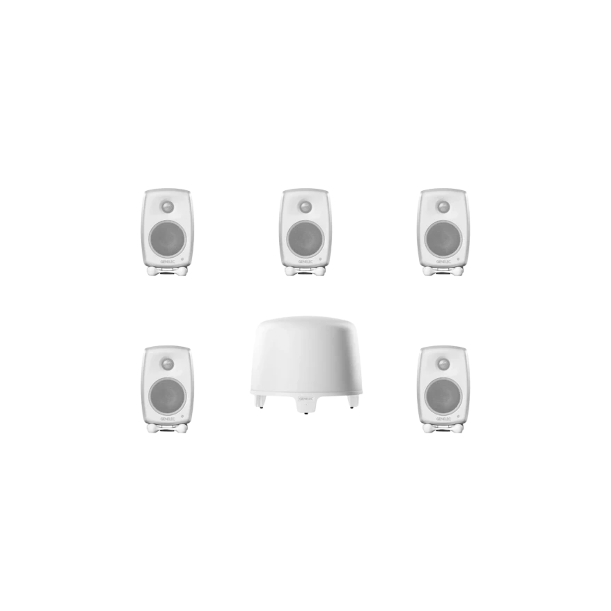 Genelec G One and F One - 5.1 Surround System (White)