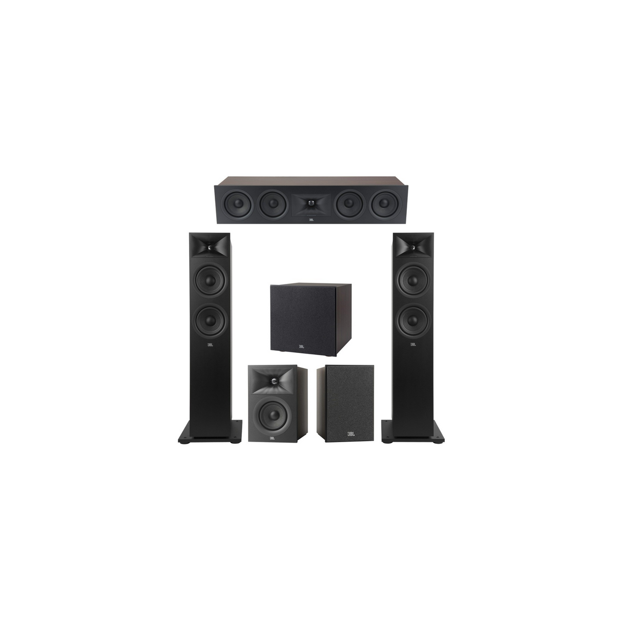 JBL Stage 260F Series 5.1 Channel- 5.1 Speaker Bundle Package (Includes Stage 260F, 245C, 240B, 200P)