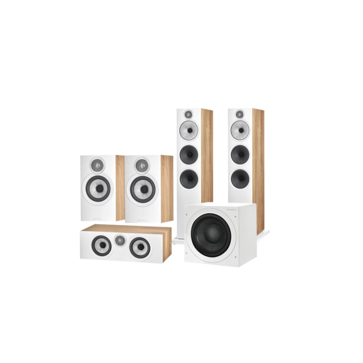 Bowers & Wilkins 603 S3 - 5.1 Channel Floor Standing Speaker Package (Oak) (Bundle)